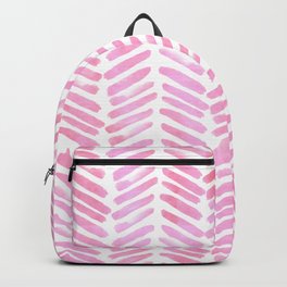 Handpainted Chevron pattern - pink and pink ;) Backpack