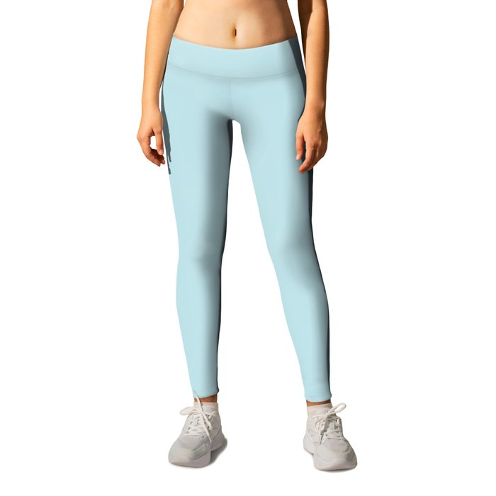 Annas Dream Solid Soft Powder Blue Leggings by Sharon Mau Society6