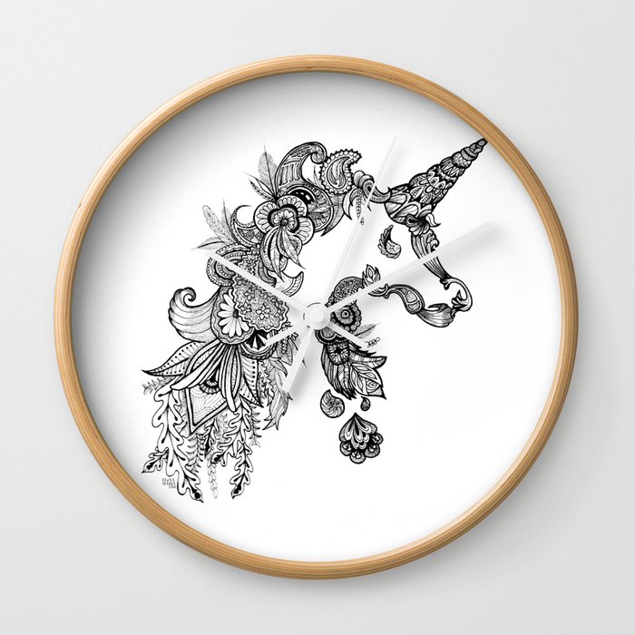 Patternful of Unicorn Wall Clock