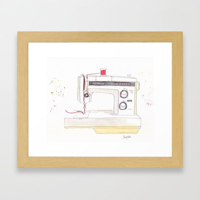 Vintage Kenmore 158.1760 Sewing Machine with Red Spool Framed Art Print