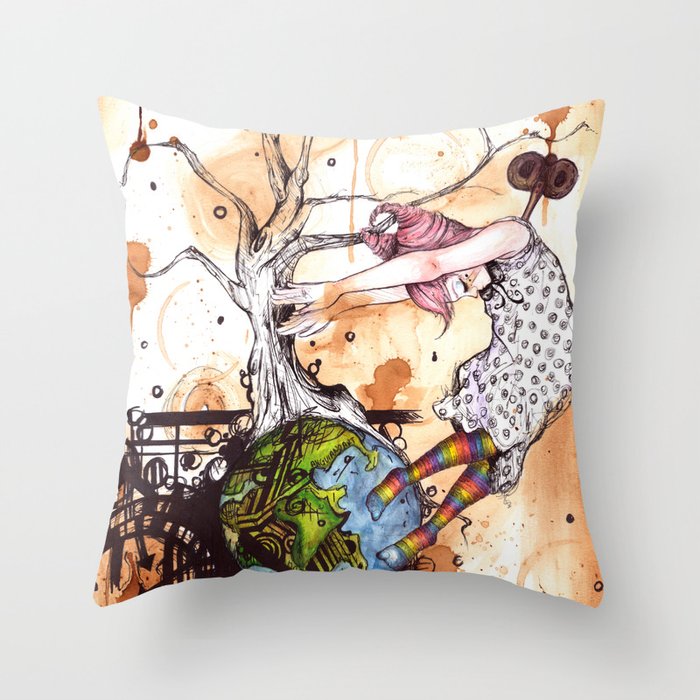 No longer in your World Throw Pillow