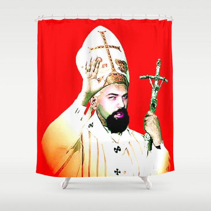 pope chad Shower Curtain