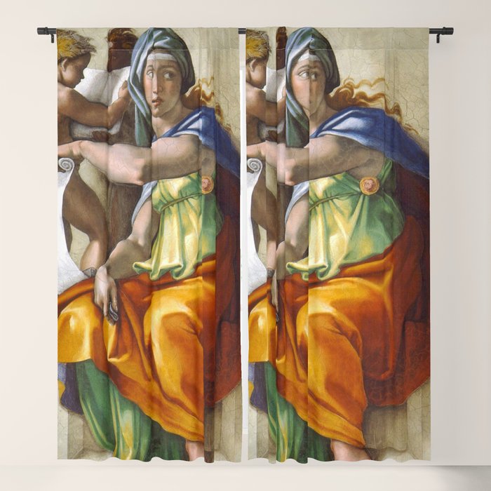 Michelangelo Delphic Sibyl Blackout Curtain By Alexandra Arts
