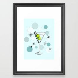 Tennis Martini Bubbles Framed Art Print