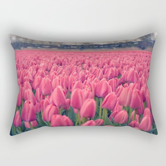 Tulips Field #5 Rectangular Pillow