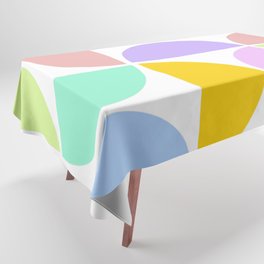 Pastel Half Circles Pattern Tablecloth