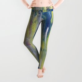 Souls, abstract yellow and blue Leggings