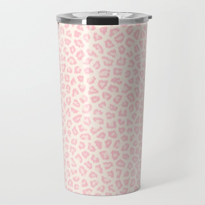 Modern ivory blush pink girly cheetah animal print pattern Travel Mug