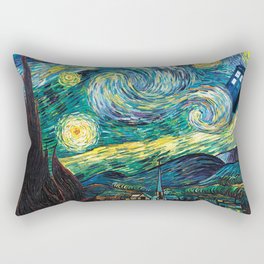 Tardis Art Of Flying Night Rectangular Pillow