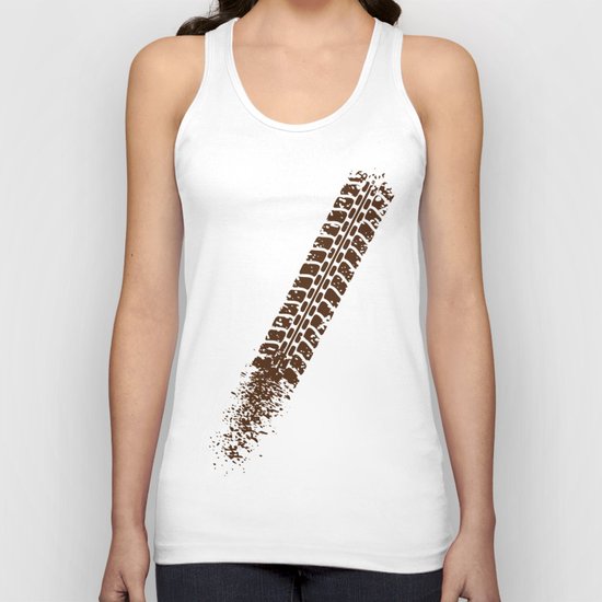 Mountain bike tyre marks Unisex Tank Top