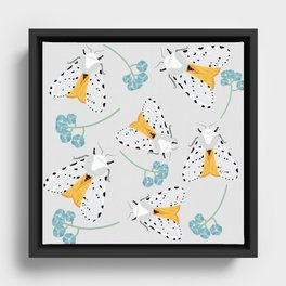 Dal-Moth-Ian Pattern Framed Canvas