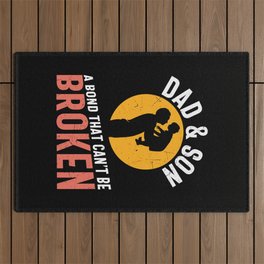 Dad & Son Bond That Can't Be Broken Outdoor Rug