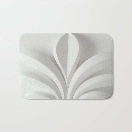 White sculpture Bath Mat