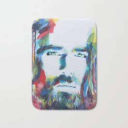 Colorful Creator Jesus Christ Painting Bath Mat | Christian, Jesus, Art, Religious, Christ, Jesuschrist, Acrylic, Painting 