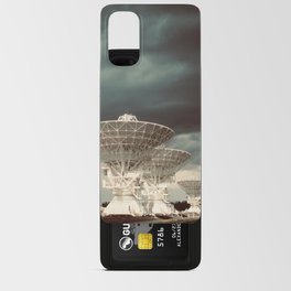 Radio telescope before the storm Android Card Case