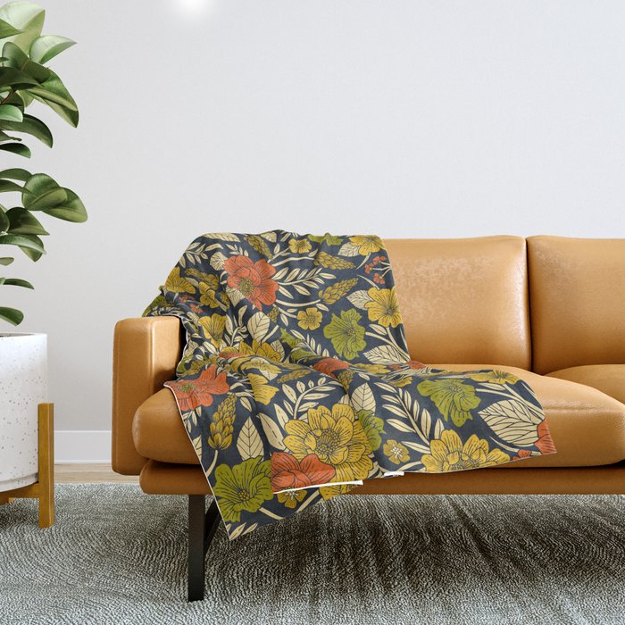 Orange and hotsell green throw blanket