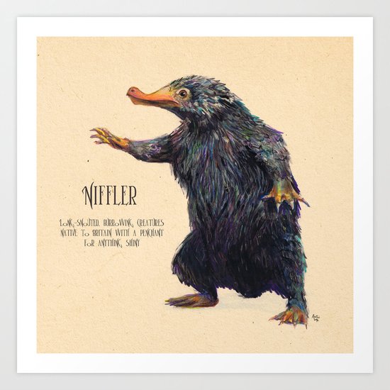 Fantastic Beasts and Where To Find Them  Niffler Mini Poster Print 40x50cm