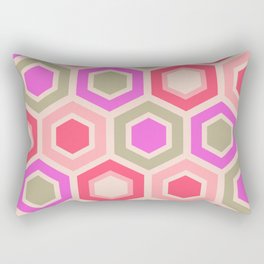 Geometric Honeycomb Pattern 3 Rectangular Pillow