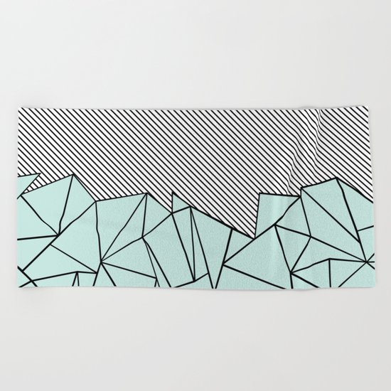 Ab Lines 45 Mint Beach Towel