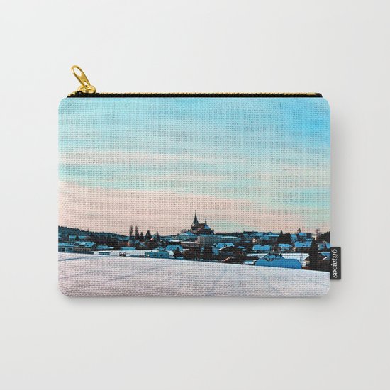 Village scenery in winter wonderland Carry-All Pouch