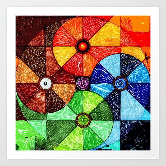 Earth Air Fire Water Ether Art Print By Toroandhare Society6