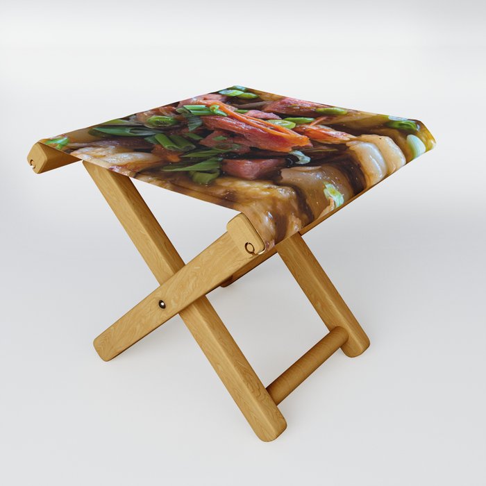 Shrimp and Grits Folding Stool