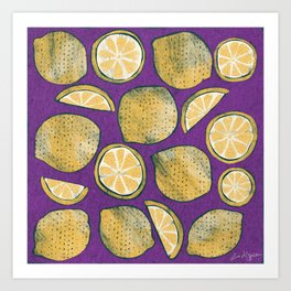 PopArt Lemons - Yellow Art Print