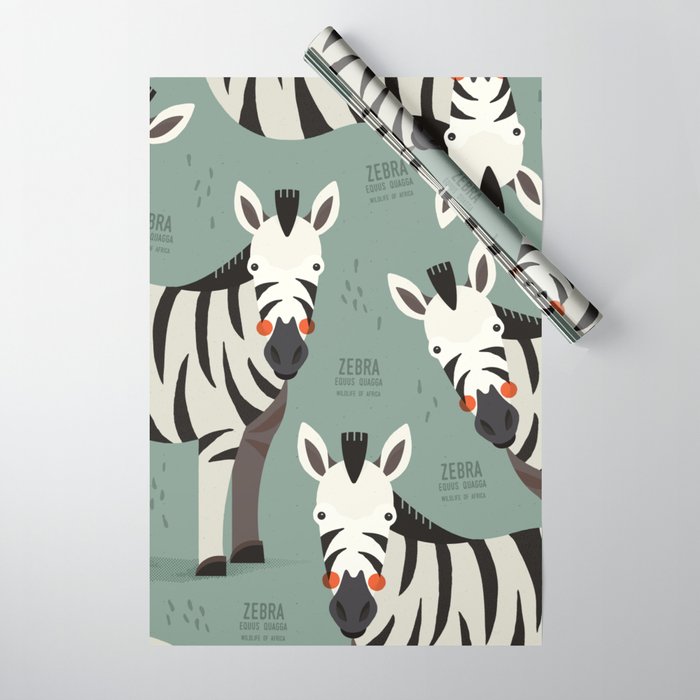 zebra wrapping paper