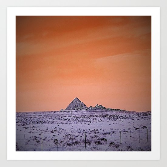 Purple pyramid in Nevada? Art Print