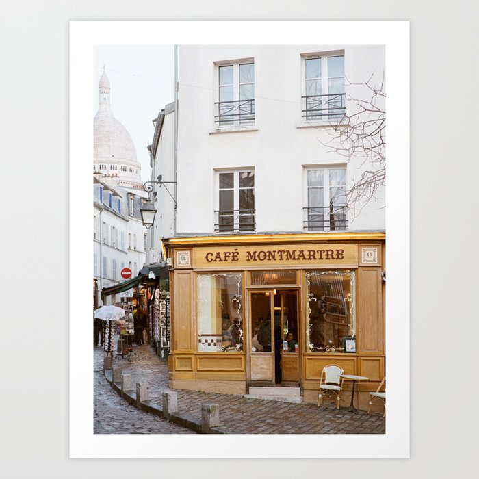 Cafe Montmartre - Paris Travel Photography Art Print