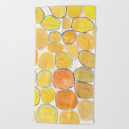 Cheerful orange Gathering Beach Towel