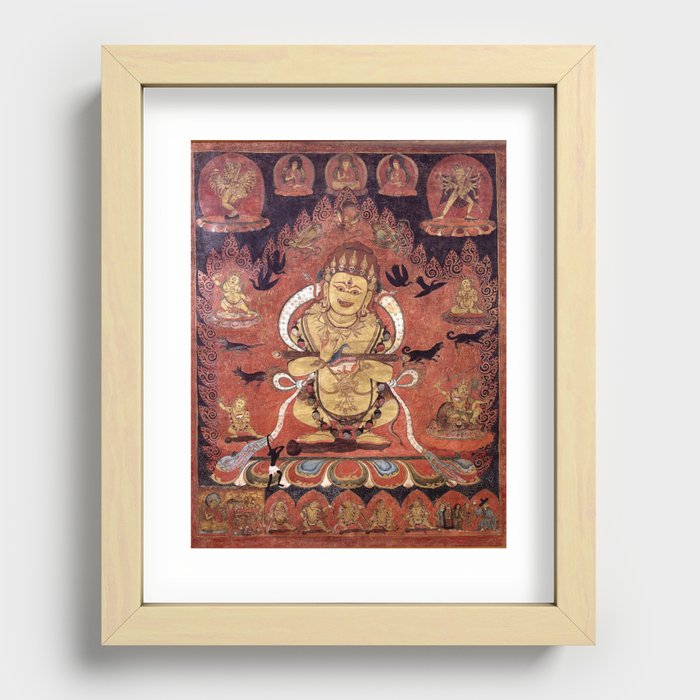 Buddhist Protector Deity Mahakala Panjarnata 1400 Recessed Framed Print