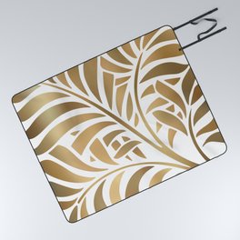 Art Deco Gold Leaf  Picnic Blanket