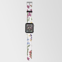 Summer Garden- Pressed And Dried Flowers Apple Watch Band