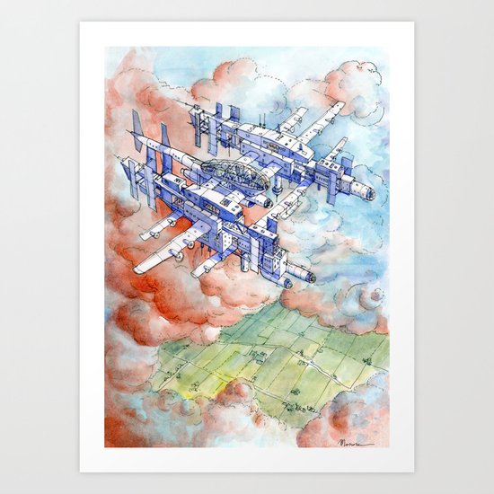 La citta' aerea Art Print
