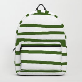 Simply Drawn Stripes in Jungle Green Backpack