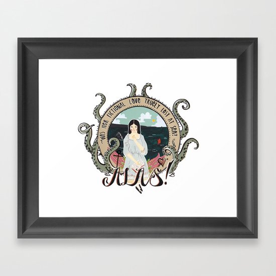 Fictional love Framed Art Print
