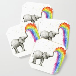 Rainbow Baby Elephant Coaster