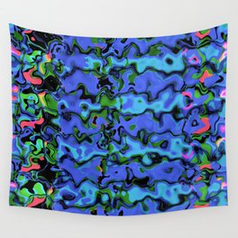 Synth blue wave Wall Tapestry