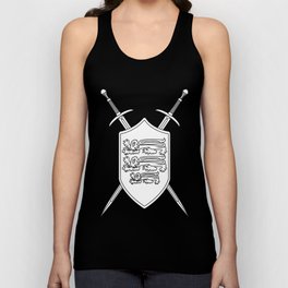 Crossed Swords and Shield Outline Tank Top