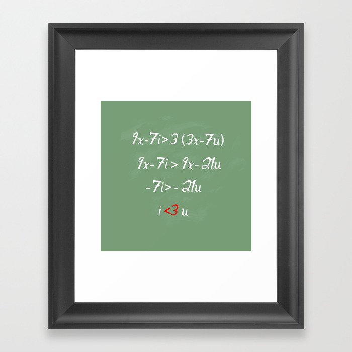 Math love Framed Art Print