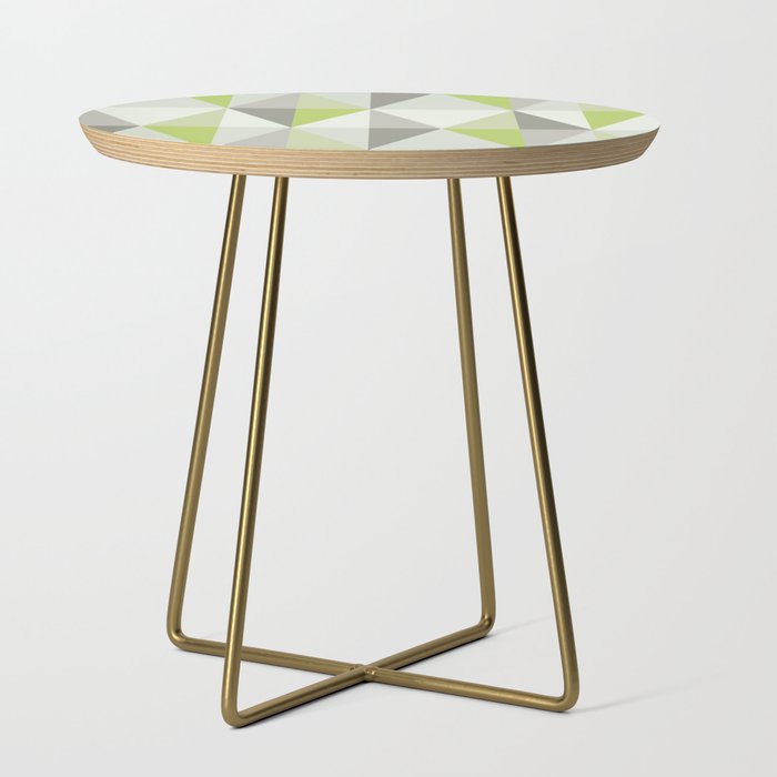 MidCentury Modern Triangles Chartreuse Side Table