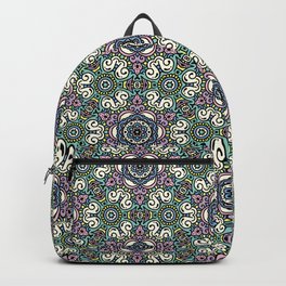 Dusty Meadows - flowery symmetrical pattern - illustration Backpack