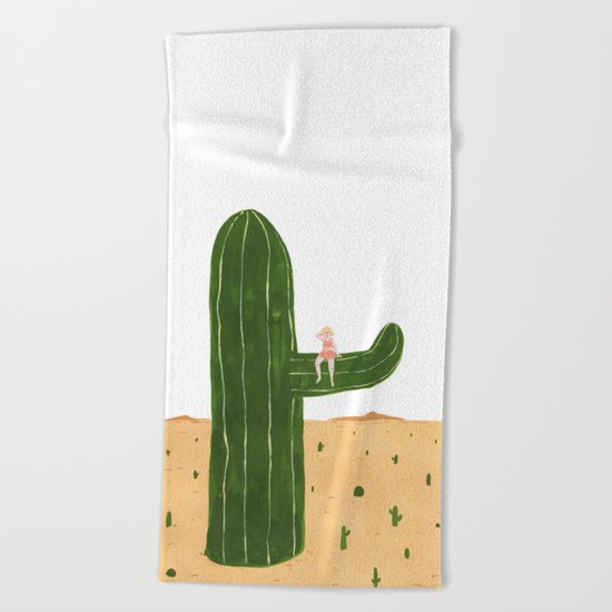 Cacti Princess Beach Towel