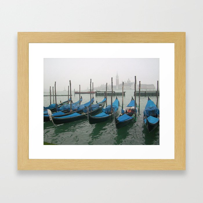 Gondolas in Venice Framed Art Print