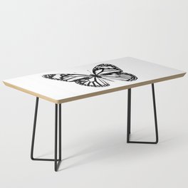Monarch Butterfly | Vintage Butterfly | Black and White | Coffee Table