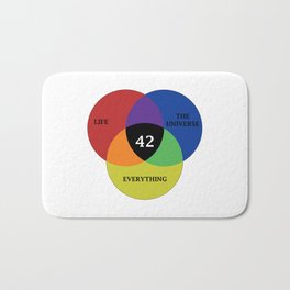42 is the answer Bath Mat | Everything, Watercolor, Is, Fortytwo, The, Stencil, Guide, Acrylic, Hitchhiker, Pop Art 