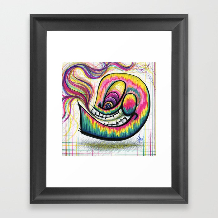 Spectrum Skull Framed Art Print