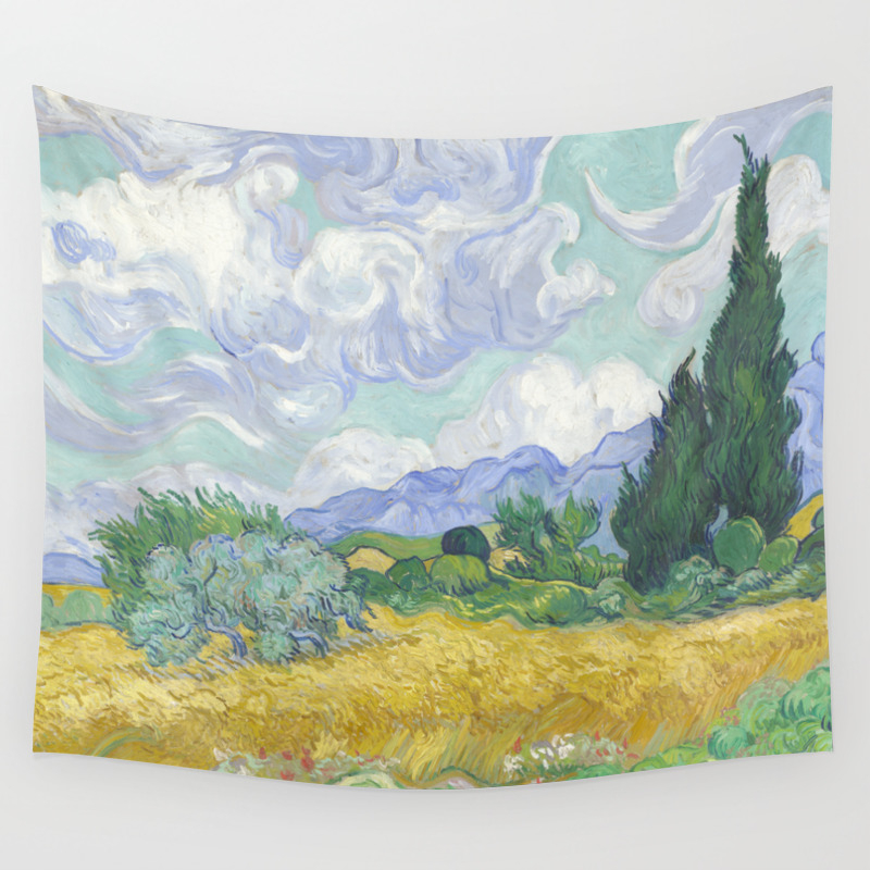 Vincent Van Gogh Wheat Field With Cypresses Wall Tapestry By Constantchaos Society6