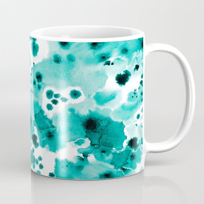 Marina Abstract Free Brushstroke Ink Spots Painting Watercolor Art Marina Abstract Free Brushstroke Ink Spots Painting Watercolor Art Dorm Hipster College Beach Coffee Mug